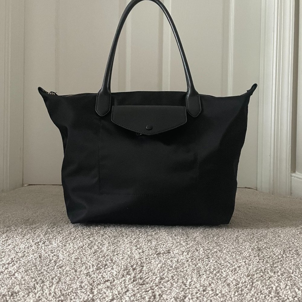 Banana Republic Black Nylon Travel Tote